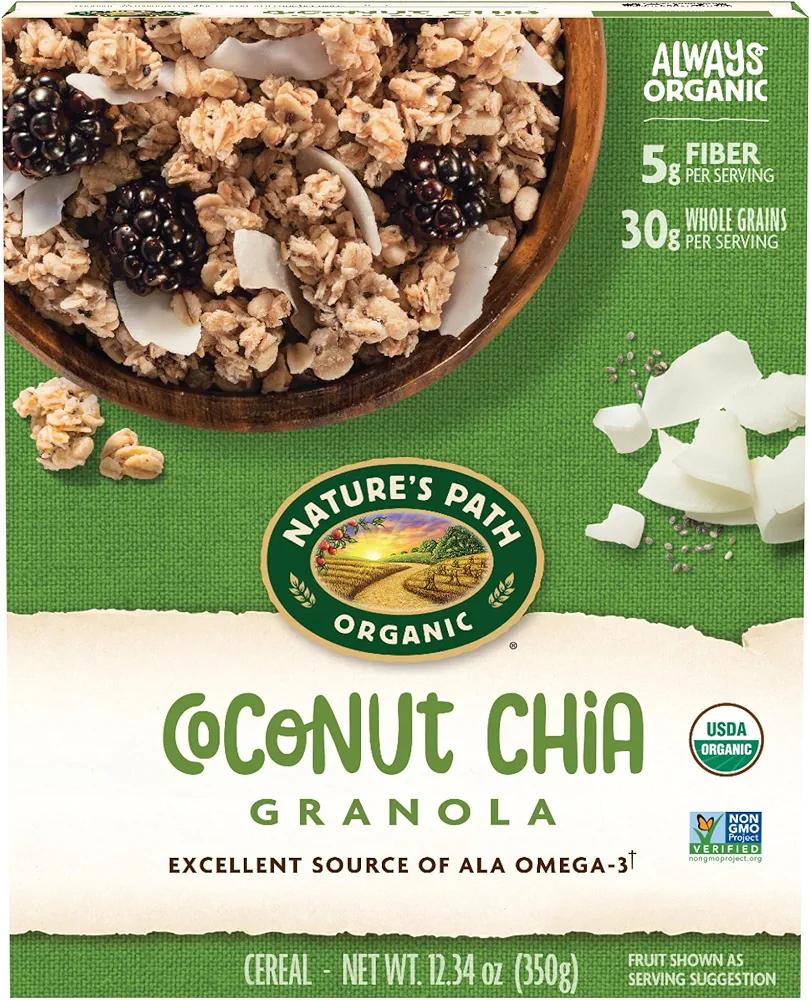 Nature's Path Organic Coconut Chia Granola, 12.34 oz (Pack of 12), Non-GMO Best By: DEC/04/2025