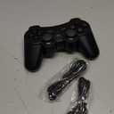 Yinjie 2 Pack Wireless Controller for PS3, Compatible with Playstation 3, with 2 Charging Cables - Black