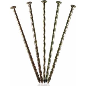12 Inch Galvanized Heavy Duty Spiral Landscape Spikes, Metal Garden Stakes Edging Anchoring Spikes for Artificial Turf, Paver Edging, Weed Barrier, Tent, Camping, Carpentry, 40 Pack