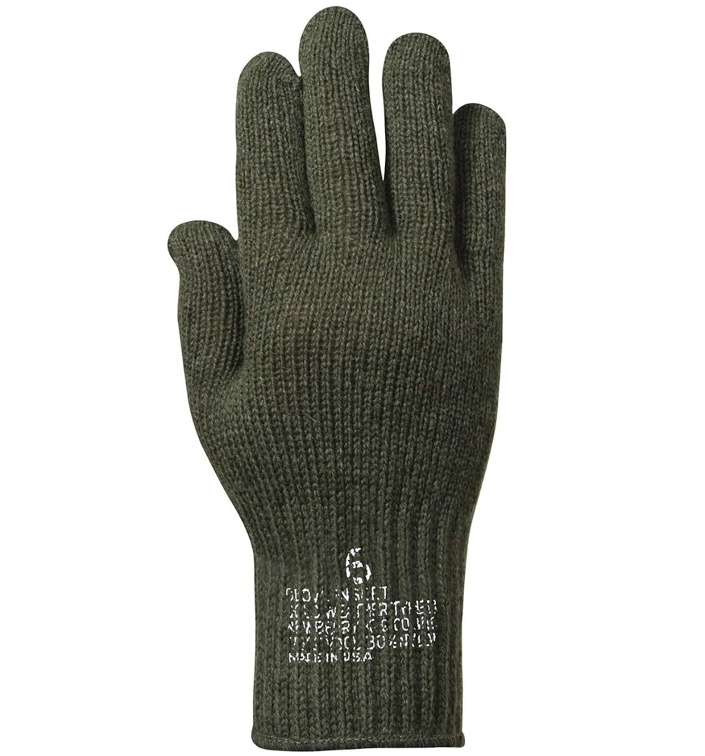 Rothco GI Wool/Nylon Glove Liners, Mil-Spec A-A-55119 USA Made Gloves (Size 6)