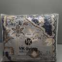 VK VK·LIVING Round Washable Rug 5'Ft Vintage Machine Washable Area Rugs with Non Slip Round Rugs for Living Room Bedroom Traditional Woven Carpet Stain Resistant Dining Office Boho Rug