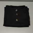 Women's Stretchy High Waisted Wide Leg Button-Down Pants Sailor Bell Flare Trousers (XL, Black)
