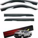 Sze Rain Guards Compatible with Dodge RAM 1500 2019-2025 Crew Cab Side Window Deflectors Window Visors Out-Channel Guard Deflector Vent Visor-4pcs