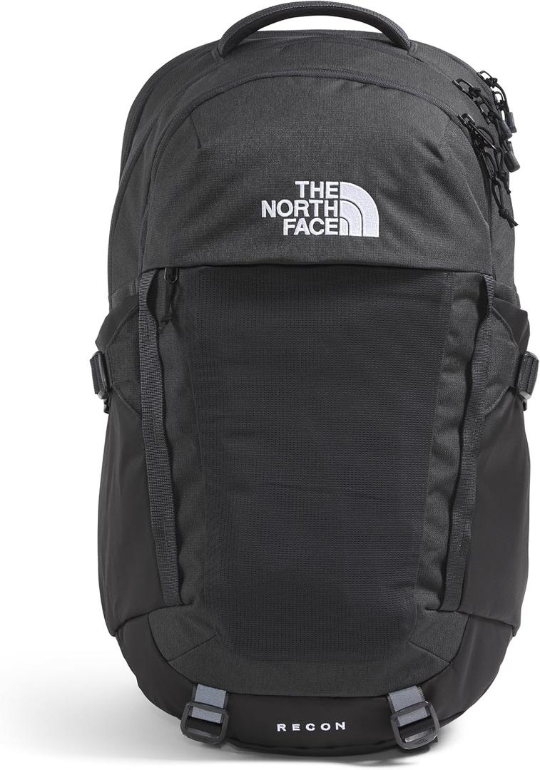 The North Face Recon Everyday Laptop Backpack - Daypack, Water Repellent, Laptop Sleeve, 2 Water Bottle Pockets, Asphalt Grey Light Heather/TNF Black-NPF, One Size (30L)