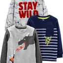 Simple Joys by Carter's Boys' 3-Pack Long Sleeve Shirts (4T)