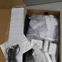 Meonum Mini Greenhouse with Grow Light, 23.6" L x 15.7" W x 19.6" H Portable Greenhouse with Waterproof Bottom Mat, Timer, 3 Light Color Mode for Indoor Outdoor Seed Starter Tray (Mini House Shape)