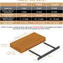 1pc Floating Shelf Bracket Heavy Duty,Decorative Floating Shelf Hardware Hidden Black Metal Fireplace Mantel Brackets (18"X8"X1.0" with Tools)