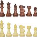 Luxury Staunton Chess Pieces Only 32 Chessmen Pieces Replacement of Missing Pieces Weighted Tournament Chess Pieces for Chess Set with Exquisite Grain 2.9 Inches King Includes Storage Bag