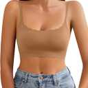 SHENHE Women's Scalloped Edge Wireless Bralette Seamless Tshirt Bra Comfortable Everyday Bra (M)