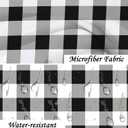SDIII Black and White Gingham Shower Curtain Set 72x72 Inch Waterproof Microfiber Farmhouse Boho Buffalo Plaid Shower Curtain for Bathroom Decor Checkered