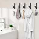 2 x DECLUTTR 10 Pack Coat Hooks, Heavy Duty Wall Hooks for Hanging Coats, Black Towel Hooks Wall Mounted for Key, Towel, Bags, Cup, Hat