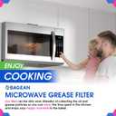 Microwave Filter Replacement 7.64 x 5.12 for GE WB06X10309 WB06X10359 Microwave Grease Filter - Also Fits LG Kenmore and More - Filters Kitchen Oven Air Entering Over the Range Vent Fan (2-Pack)