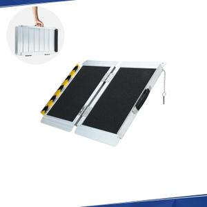 PENSUN 2FT Wheelchair Ramp, 24" L x 29" W Threshold Ramps, Non-Skid Portable Foldable Wheelchair Ramps for Steps, Lightweight with Handle, for Home, Stairs, Doorways, Curbs / 600lbs Capacity (2FT)