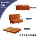 MAXYOYO 6" Folding Sofa Bed for Floor, Tufted Tri-Fold Floor Mattress, Queen