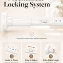 ALLZONE Tension Curtain Rods for Windows 40 to 157 Inches, Extra Long Curtain Rods No Drilling, No-Slip Tension Rod Hold Up to Heavy Drapes, Perfect for Bathroom, Bedroom, Patio & Room Divider, White