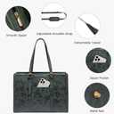 LOVEVOOK Laptop Bag for Women Vintage Leather Laptop Tote 17.3 inch Large Capacity Computer bag with Clutch Purse for Work