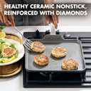 GreenPan Chatham Hard Anodized Healthy Ceramic Nonstick, 11" Griddle Pan, PFAS-Free, Dishwasher Safe, Oven Safe, Gray