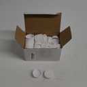 Rozer 50 Pcs White Plastic Bottle Caps 38 mm for Empty Juice Bottles, Tamper Seal Lids Container Lids Bottle Caps for Crafts DIY, 4, 8, 12, 16, and 32 oz Container