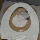 Bemis 1500EC Durable Wooden Toilet Seat, Easy Clean Hinges, Made in USA, Elongated, White