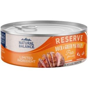 Natural Balance Limited Ingredient Adult Grain-Free Wet Canned Cat Food, Duck & Green Pea Recipe, 5.5 Ounce (Pack of 16), Best By 09 09 28