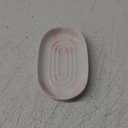 Handcrafted Fancy Ceramic Soap Dish, Decorative Soap Holder with Unique Marble Textures, Multi-Purpose Soap Bar Holder for Bathroom & Kitchen, Non-Slip & Waterproof (Pink Texture)