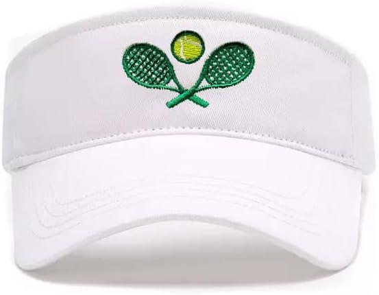Embroidered Adjustable Pickleball Visor, Pickleball Sports Hat for Men Women,Gifts for Pickleball Lovers (White)