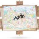 ALL4JIG 1500 Pieces Rotating Puzzle Board with 6 Drawers and Cover,25"x34"Portable Wooden Jigsaw Puzzle Table for Adults,Lazy Susan Spinning Puzzle Boards Birthday Gift for mom (Upgraded)