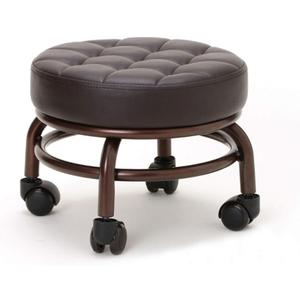 Elitzia Pedicure Foot Stool Beauty Salon SPA Foot Bath Footstool Two Color Optional Thick Support Seat Quality Wheels ET28500（Dark Brown）, Dark Brown Low Stool