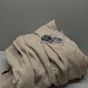 Pinch Pleated Linen Curtains 96 Inches Long 70 Inch Width Light Filtering Window Curtains 96 Inch Living Room Bedroom Pinch Pleat Drapes Patio Door Large Window Taupe Burlywood Birch 1 Panel 70Wx96L