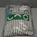 JELLYMONI 100% Natural Cotton 2pcs Striped Duvet Cover Sets,White with Grey Stripes Pattern Printed Comforter with Zipper Closure & Corner Ties(Twin Size)