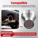 2 x 2.5" inlet Diesel Exhaust Tip 4.5" Outlet 7" Overall length Universal Exhaust Tailpipe Stainless Steel Double Wall Slant Cut Tail Pipe,truck Weld-On Exhaust Pipe Tips, Pack of 2