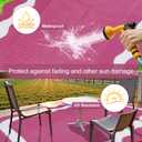 Uphome Outdoor Rug Waterproof 8x10, Large Reversible Pink Scalloped Patio Plastic Straw Rugs, Foldable Modern RV Camping Outside Carpet Mat for Pool Back Yard Deck Picnic, 8 x 10 ft