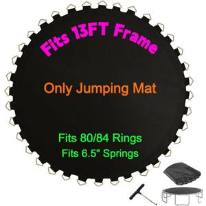 Replacement Mat Trampoline, Fits 6FT 13FT 14FT Round Trampoline Frame for 36/80/84 V-Rings, Using 4.7/6.5inch Springs, Trampoline Jumping Mat Replacement