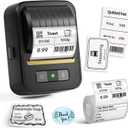 Label Maker Machine with Tape, Bluetooth Label Makers, Portable Thermal Label Printer Easy to Use for Small Business, Home, Office, School, Barcode, Address, Sticker Printer for Phone