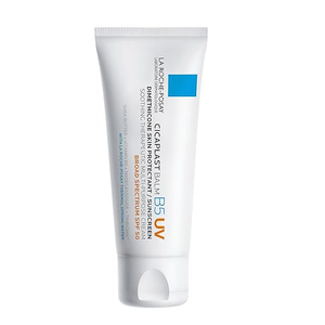 La RochePosay Cicaplast Balm B5 UV SPF 50, Vitamin B5 + Shea Butter + Tribioma + Madecassoside + Zinc Oxide Sunscreen, Post Treatment Skin Protectant With SPF, MultiPurpose Cream For Dry Skin