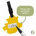 Desert Cactus Marquette University Luggage Tag  Official MU Golden Eagles Travel ID Tag for Suitcases, Bags, and Carry-Ons (PVC - Design A)