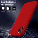 for iPhone X Case, Thin Liquid Silicone Case,Shockproof,Slim Thin Phone Case for iPhone X, Full Body Screen Camera Protective Cover-Red 2-IPX-03