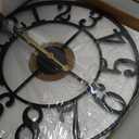 Large Wall Clock for Living Room Decor - 18 Inch Silent Non-Ticking Wall Clocks Battery Operated, Metal Vintage Retro Decorative Modern Wall Clock for Bedroom, Kitchen, Office, Farmhouse Decor
