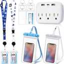 Teling Cruise Essentials 2025, 2 Cruise Lanyard, 4 Carnival Luggage Tags for Ships 2025, 2 Waterproof Phone Pouch, 1 Power Strip, Ship Must Haves (Classic Color)