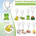 Landical Christmas Positive Keychains Gifts Bulk Positive Thank You Animal Keychains with Cards for Employee Coworker Team