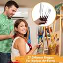 27 Pcs Palette Knife Set, Stainless Steel Painting Knife Set Wood Handle Palette Knives Paint Spatula Pallet Knives for Acrylic Paint Tools for Canvas Oil Painting Mixing and Texturing