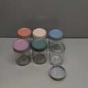 NETANY 6-pack 16 oz Overnight Oats Containers with Lids, Glass jars with Airtight Lids, Wide mouth Mason Salad jars, Glass Food Storage Containers for Snacks Yogurt Spice Sugar