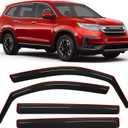 Nilight in-Channel Window Visors for Honda Pilot 2016 2017 2018 2019 2020 2021 2022, Side Window Deflectors Rain Guards for Cars, Sleek Low Profile Design, Smoke Tinted, 4PCS