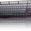 AUSDOM H87 Wireless Mechanical Keyboard, 10000mAh Battery Gasket Hot Swappable Custom Keyboard with RGB Backlit, Side Printed PBT Keycaps, Tri-Mode BT5.3/2.4GHz/USB-C Gaming Keyboards, Black Grey