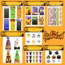 168 PCS Halloween Party Favors for Kids, 24 Pack Halloween Stationery Set for Halloween Party School Classroom Prizes Goodie BagsTrick or Treats Gifts
