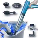Electric Toilet Plunger, Drain Clog Remover, Air Plunger, Plungers for Bathroom Home Improvement  Powerful High-Pressure Toilet (Abs)
