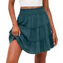 Lepunuo High Waisted Womens Skorts Skirts Boho Casual Flowy Trendy Cute Short Skirt with Pockets
