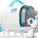 Uproot Clean Pet Groomer Vacuum Kit 7 in 1 - Cat & Dog Grooming Kit with Brush, Detangle, Deshed, Trim, Clean, & Dry Attachments - Complete Cat & Dog Grooming Vacuum for Shedding Pets