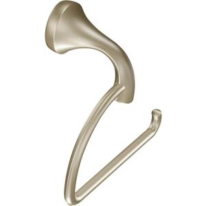 Moen Eva Brushed Nickel European Single Post Toilet Paper Holder, Wall Mounted Toilet Tissue Holder, YB2808BN