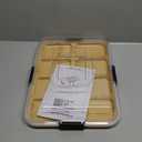 SpaceAid Charcuterie Board with Clear Lid, Portable Travel Cheese Cutting Boards for Picnic Accessories, Bamboo Serving Tray with Lids, House Warming Gifts, Black Handles, 8 Compartments